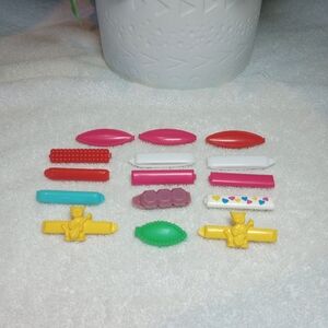 Vintage Lot Childs Barrette Hair Clip 70s Goody Plastic Bows Kitty Cat Dollcore